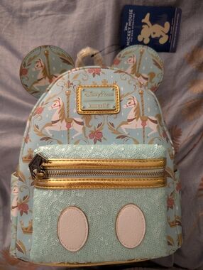 Disney Loungefly Backpack & Matching Ears Main Attraction Collection Caley Hicks
